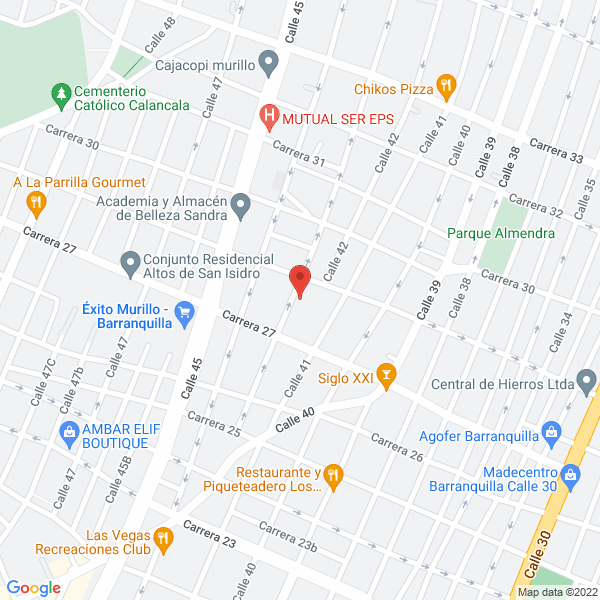 Map of Industrias De Alimentos Coni Ltda.