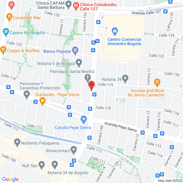 Mapa de Mercedes Orjuela Santamarúa Y Cúa. Ltda.