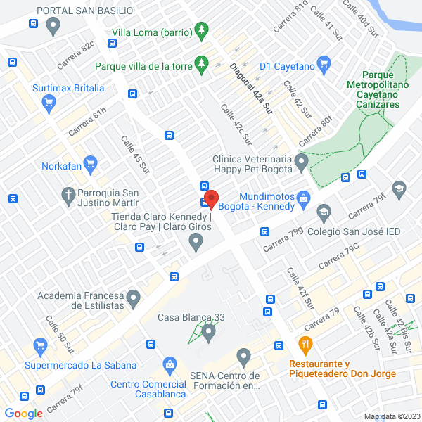 Mapa de Lavaderos En Granito Pulido
