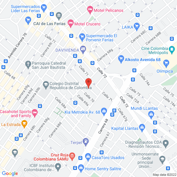 Mapa de Lavamanos Arip S.A.S