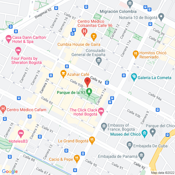 Mapa de Le Club Gym S.A.S.