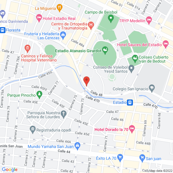 Map of Liga Antioqueña De Taekwondo