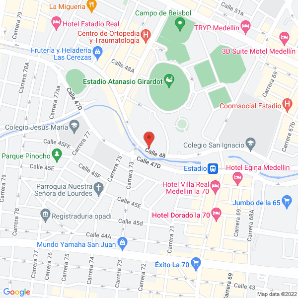 Map of Liga De Atletismo De Antioquia