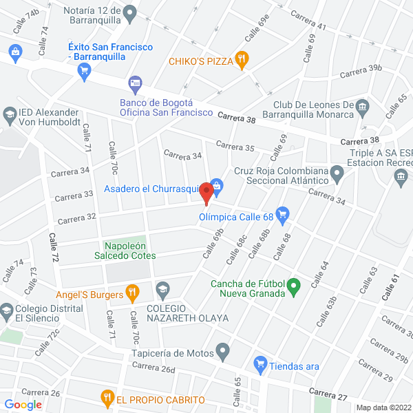 Map of Jardín Infantil Un Mundo De Ideas