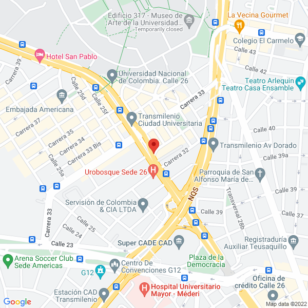 Mapa de Lotería De Bogotá