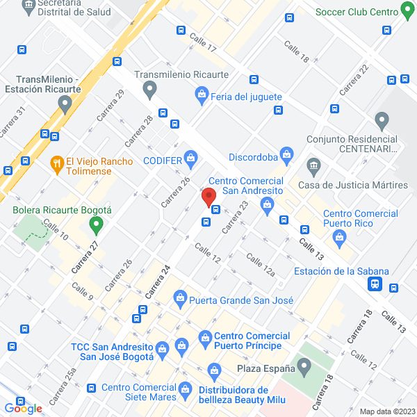 Mapa de Ruedas Y Herramientas M. & M. De Colombia Ltda.