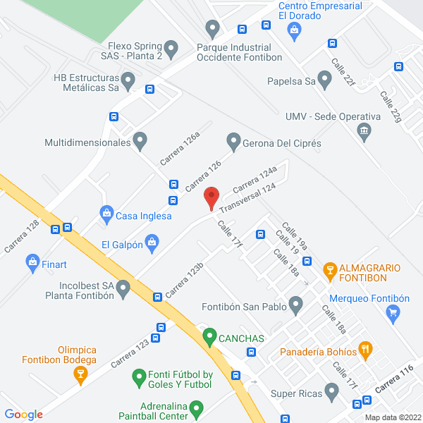 Mapa de Producciones Químicas S.A.