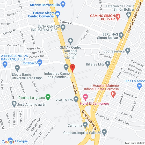 Map of Proquímicos S.A.