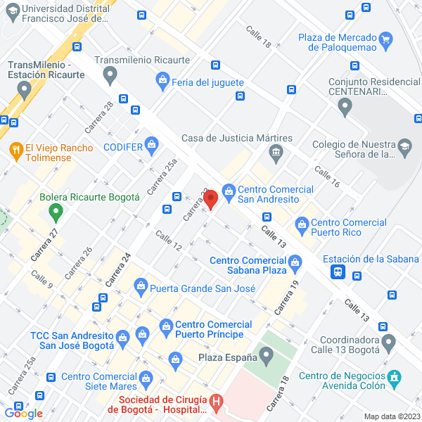 Mapa de Proveedores Industriales De Ferretería Prinfer Ltda.