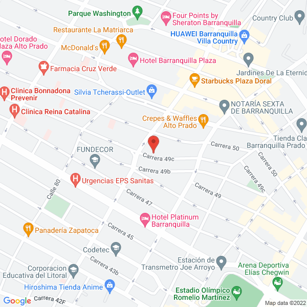 Map of Pilates Center