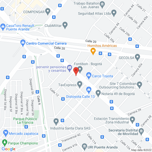 Mapa de Notaría Cuarenta Y Nueve