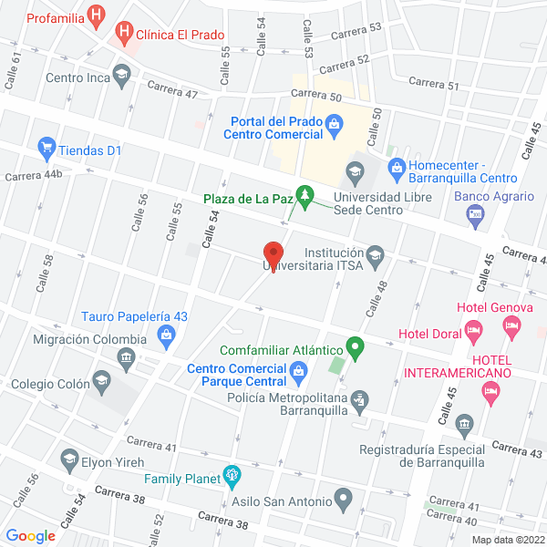 Map of Notaría Primera