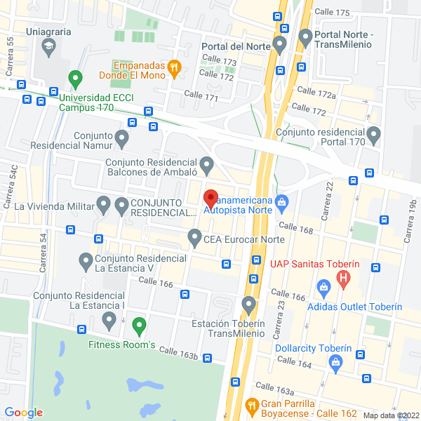 Mapa de Servicio Automotris La 168