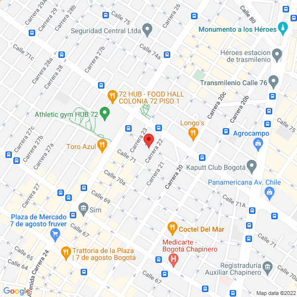 Mapa de Servicio Técnico B.M.W. J.B. Ltda.