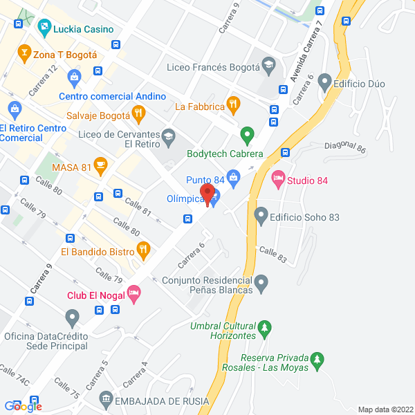 Mapa de Representaciones Pio Y Cía. Ltda.