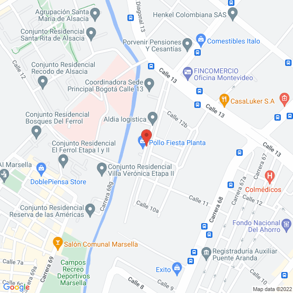 Mapa de Pollo Fiesta S.A.