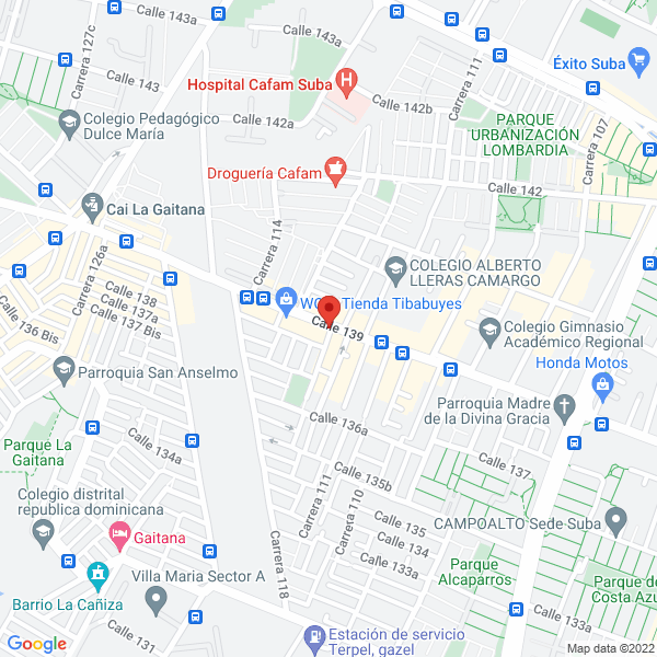 Mapa de Restaurante Chino Yinxian