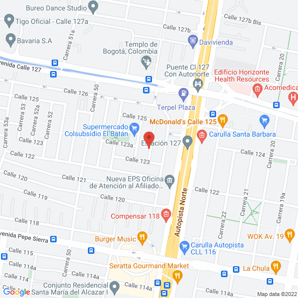 Mapa de Santiago Carmona Bernal S.A.S.