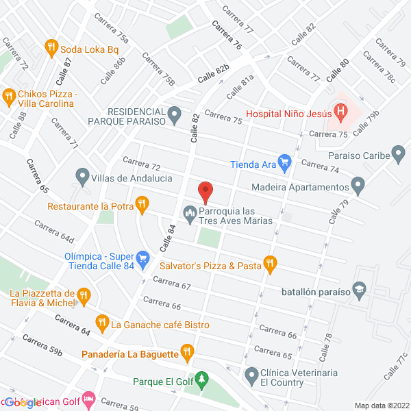 Map of Proyecta Eventos