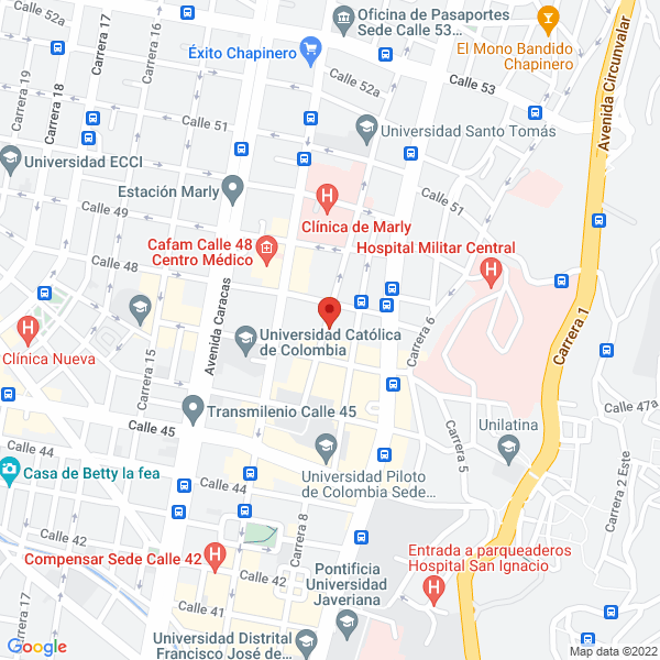Mapa de Proyectar Ingeniería Ltda