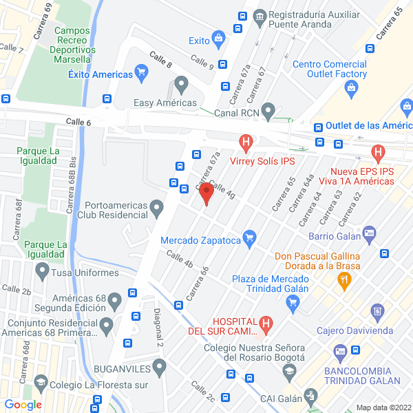 Mapa de Proyemac S.A.S