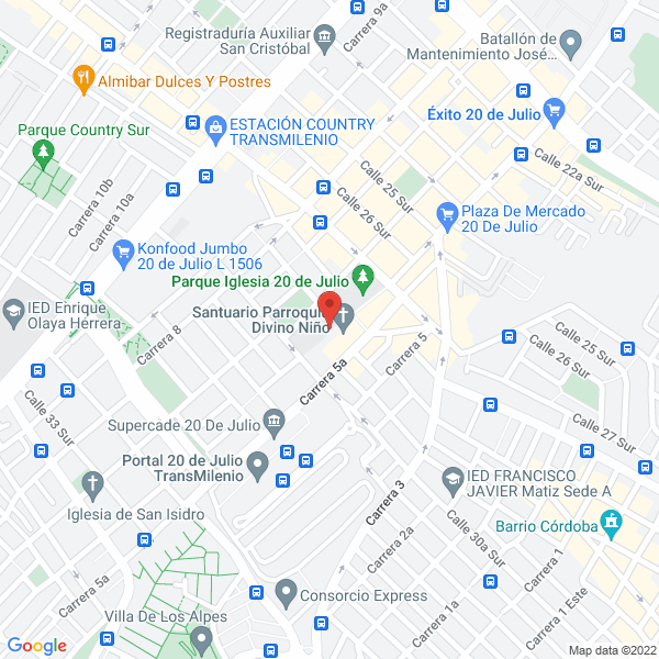 Mapa de Parroquia El Niño Jesus