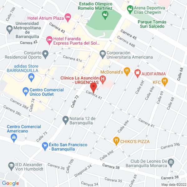Map of Ortomed S.A.S.