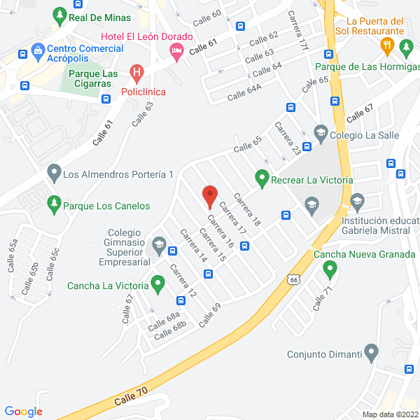 Map of Alfonso Patiño V. Tecnico Especializado