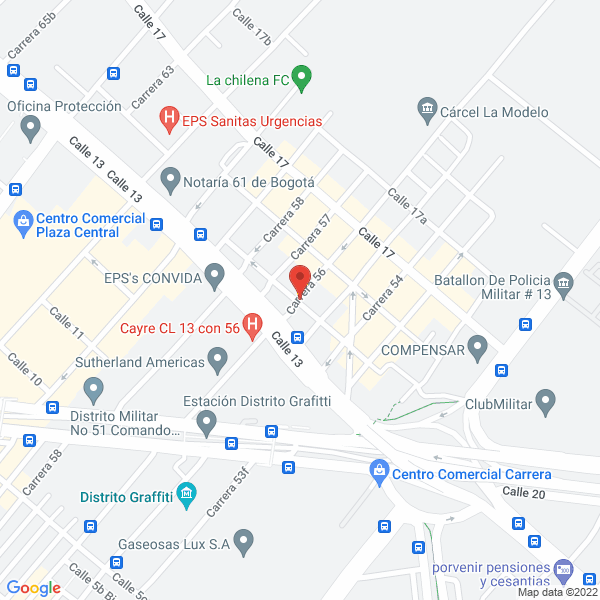 Mapa de Tractochevrolet Ltda.