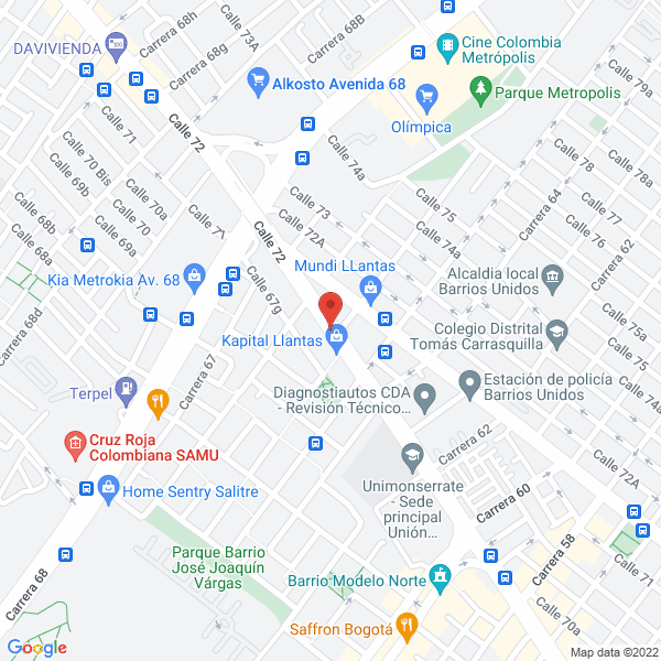 Mapa de Almacen El Ebanista Ltda.