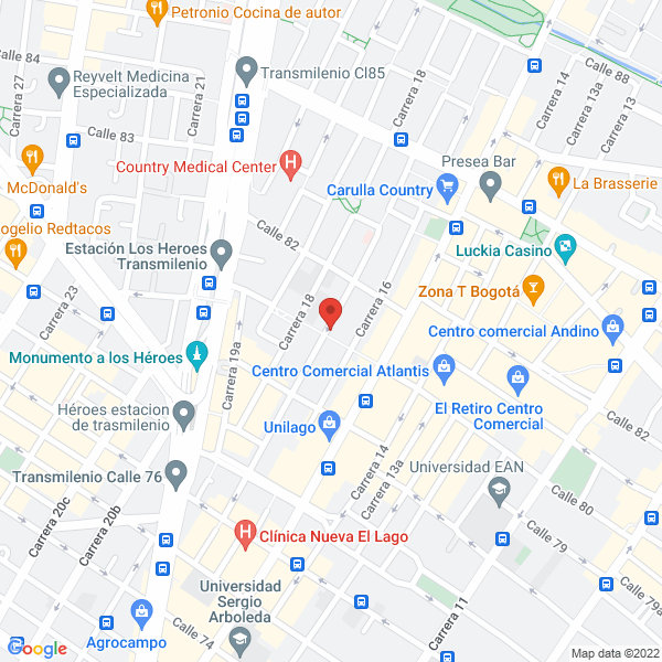 Mapa de Asociación Colombiana De Glaucoma