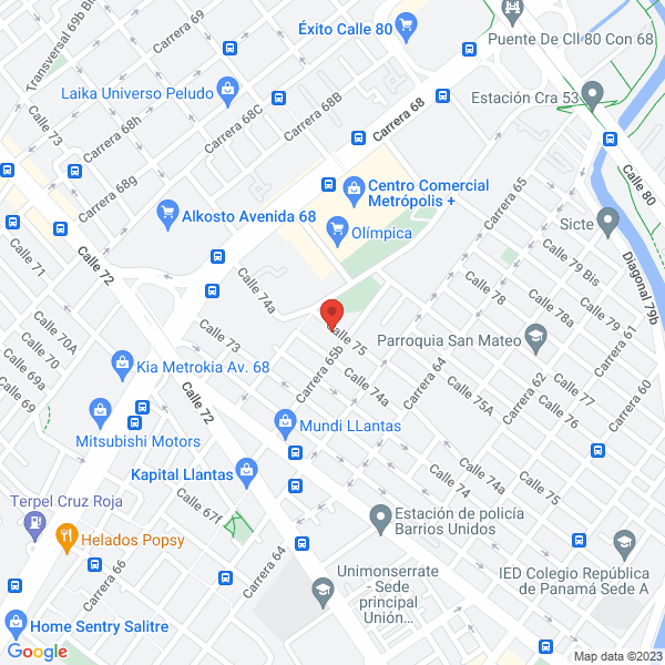 Mapa de Ayala & Ayala Arquitectos E Ingenieros S.A.S.