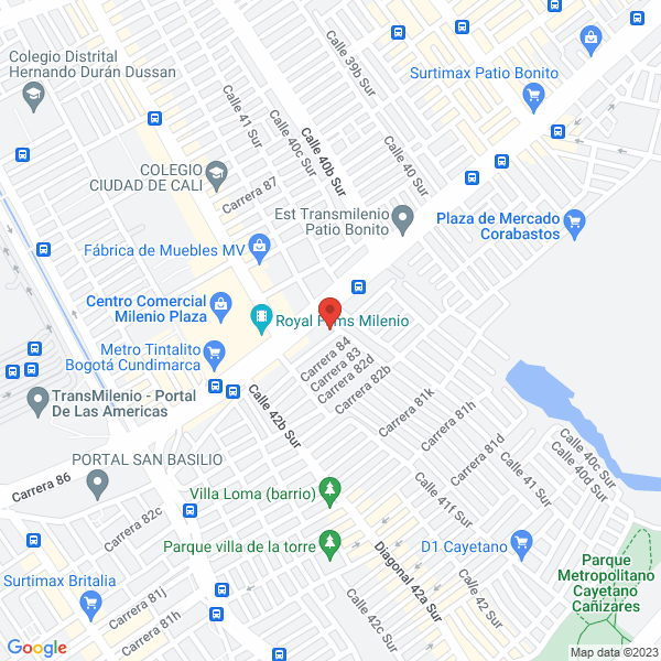 Mapa de Central De Maquinarias Y Equipos Para Construcción S.A.S.