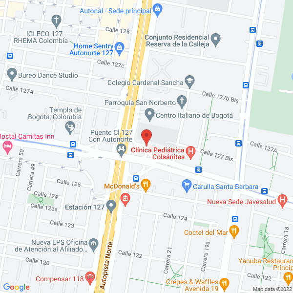 Mapa de Centro Audiologico Colombiano