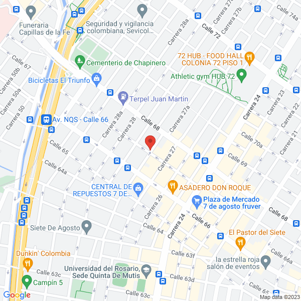 Mapa de Centro Volkswagen Nubia Beltrán