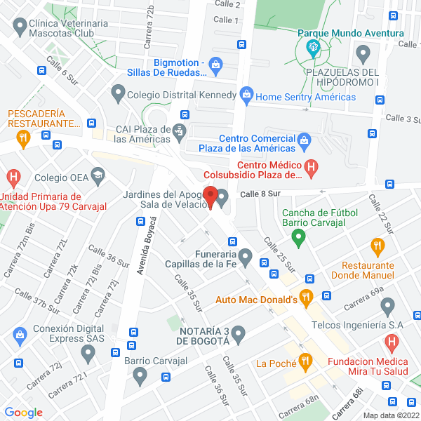 Mapa de Centro De Radiologia Oral Americas