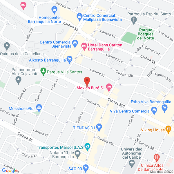 Map of Centro Medico Vital