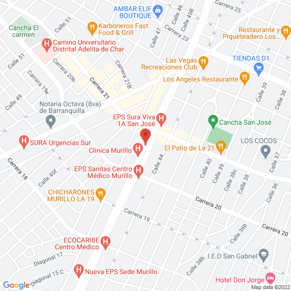 Map of Clínica Murillo