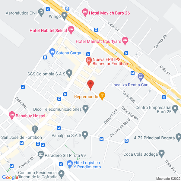 Mapa de Almacenadora Internacional De Carga Almincarga S.A.