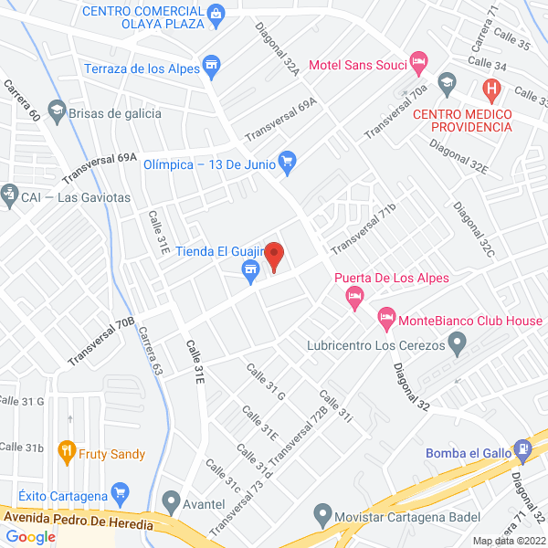 Map of Clínica General Del Caribe S.A.