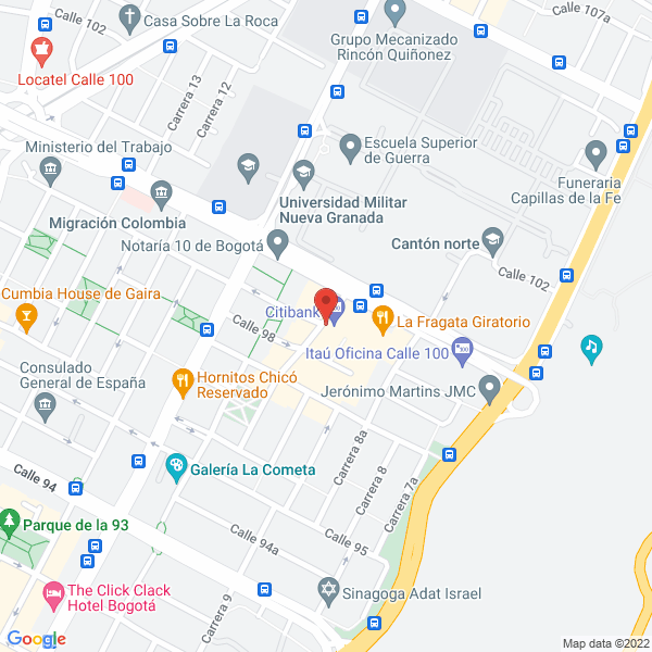 Mapa de Citivalores S.A. Comisionista De Bolsa