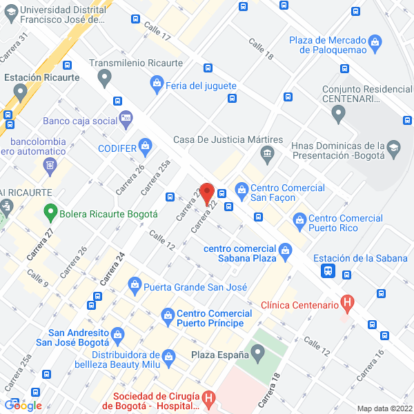Mapa de Comercializadora R.F.C Ltda
