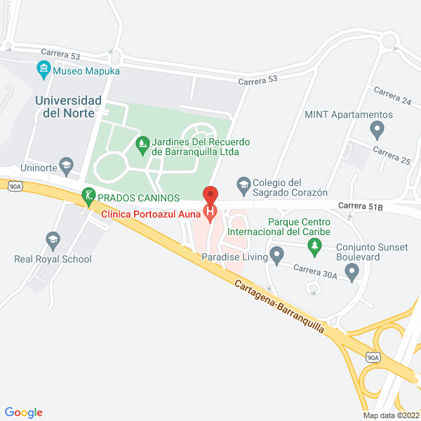 Map of Clínica Portoazul