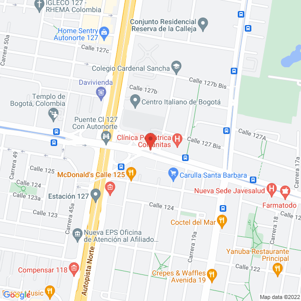 Mapa de Clinica Puente Del Comun