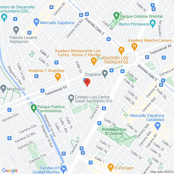 Mapa de Confecciones Look Internacional Bey G&G Ltda.