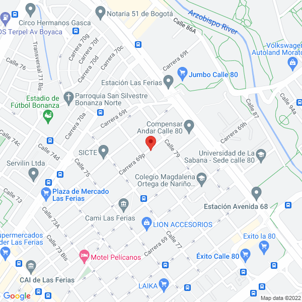 Mapa de Confecciones Samuel Molina