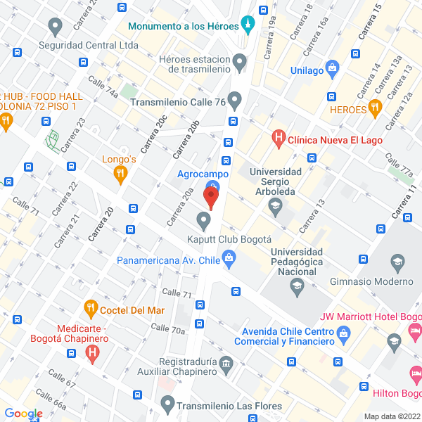 Mapa de Confecciones Los Héroes