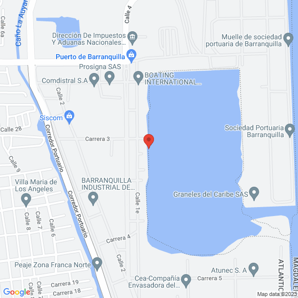 Map of Comercial De Negocios Zona Franca S.A.