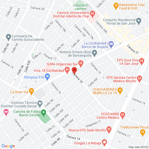 Map of Clínica Dental Del Caribe Tu Boca