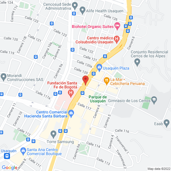 Mapa de Clínica La Sabana